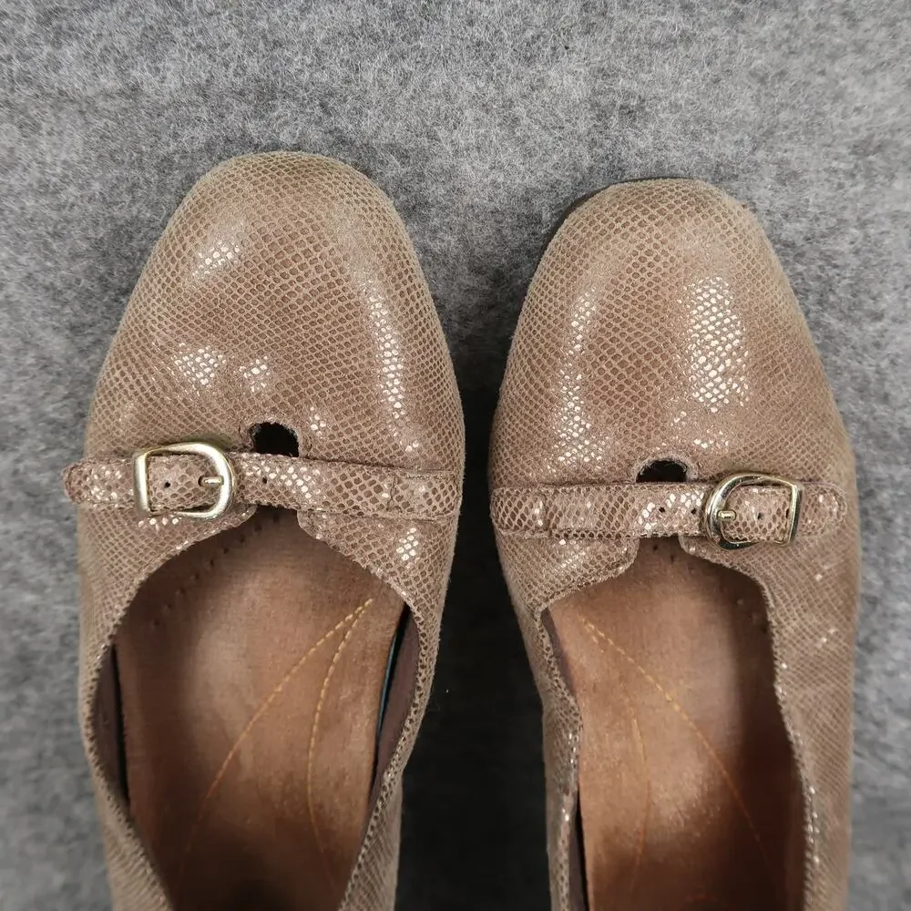 Clarks Shoes Womens 7 Pump Loafer Slip On Block Heel Fashion Career Comfort